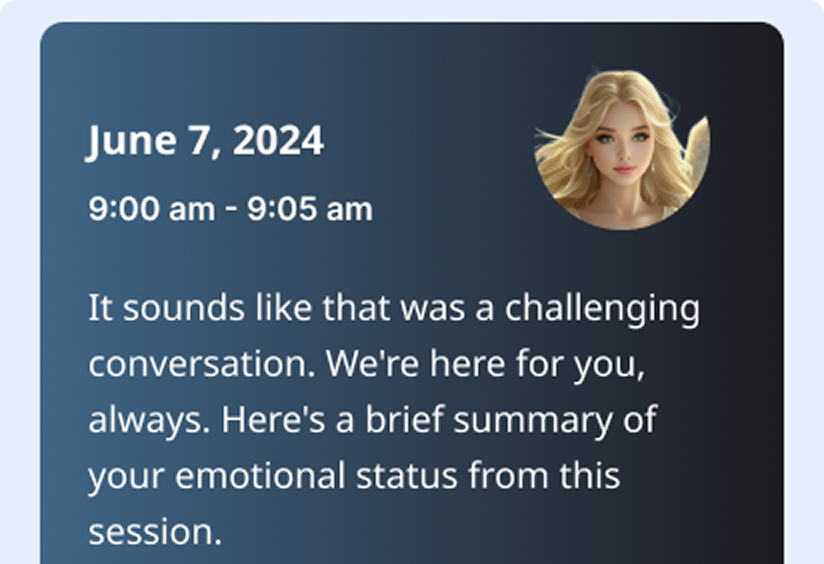 Screenshot showing a user interacting with an AI persona