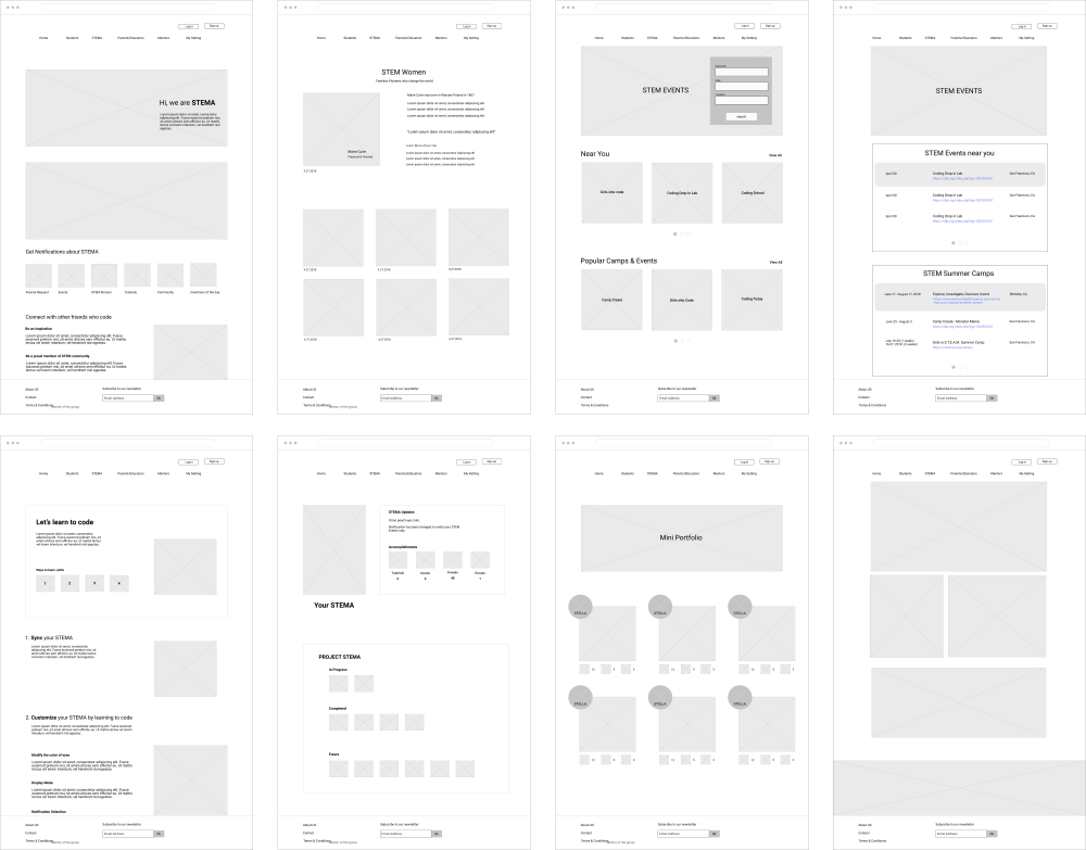 Lo-hi Figma Wireframes